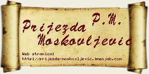 Prijezda Moskovljević vizit kartica